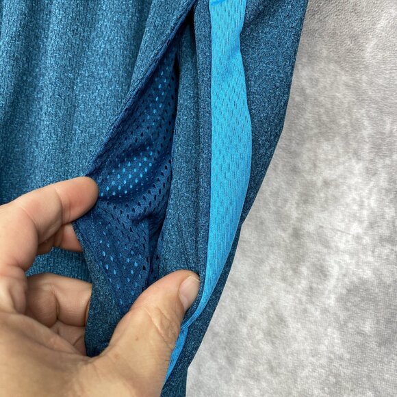 Nike Dri Fit Gym Shorts Men’s Medium Blue Athletic Work Out Fitness Run Swoosh - Picture 4 of 12